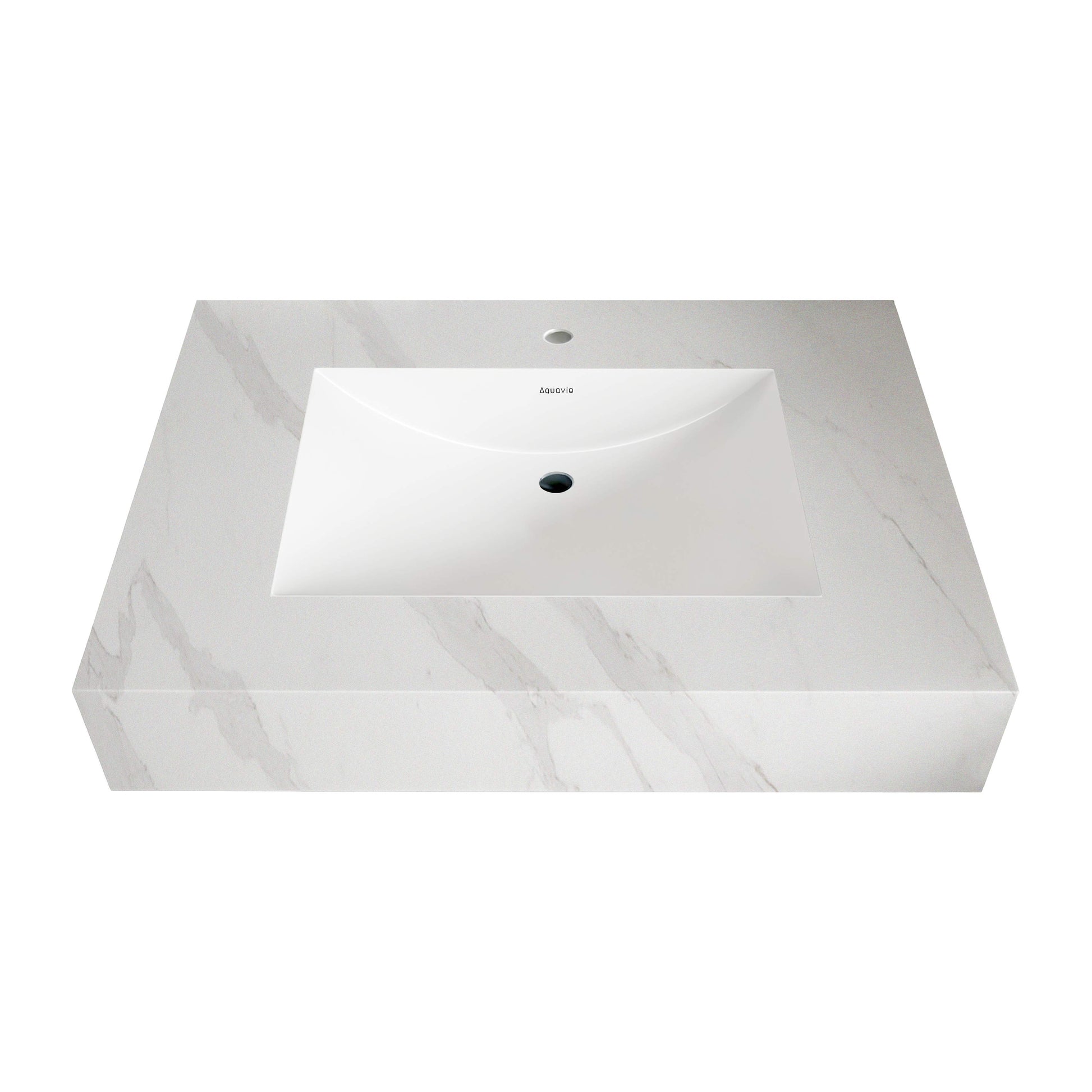 32"-71" Seamless Sintered Stone Vanity Top with Integrated Basin