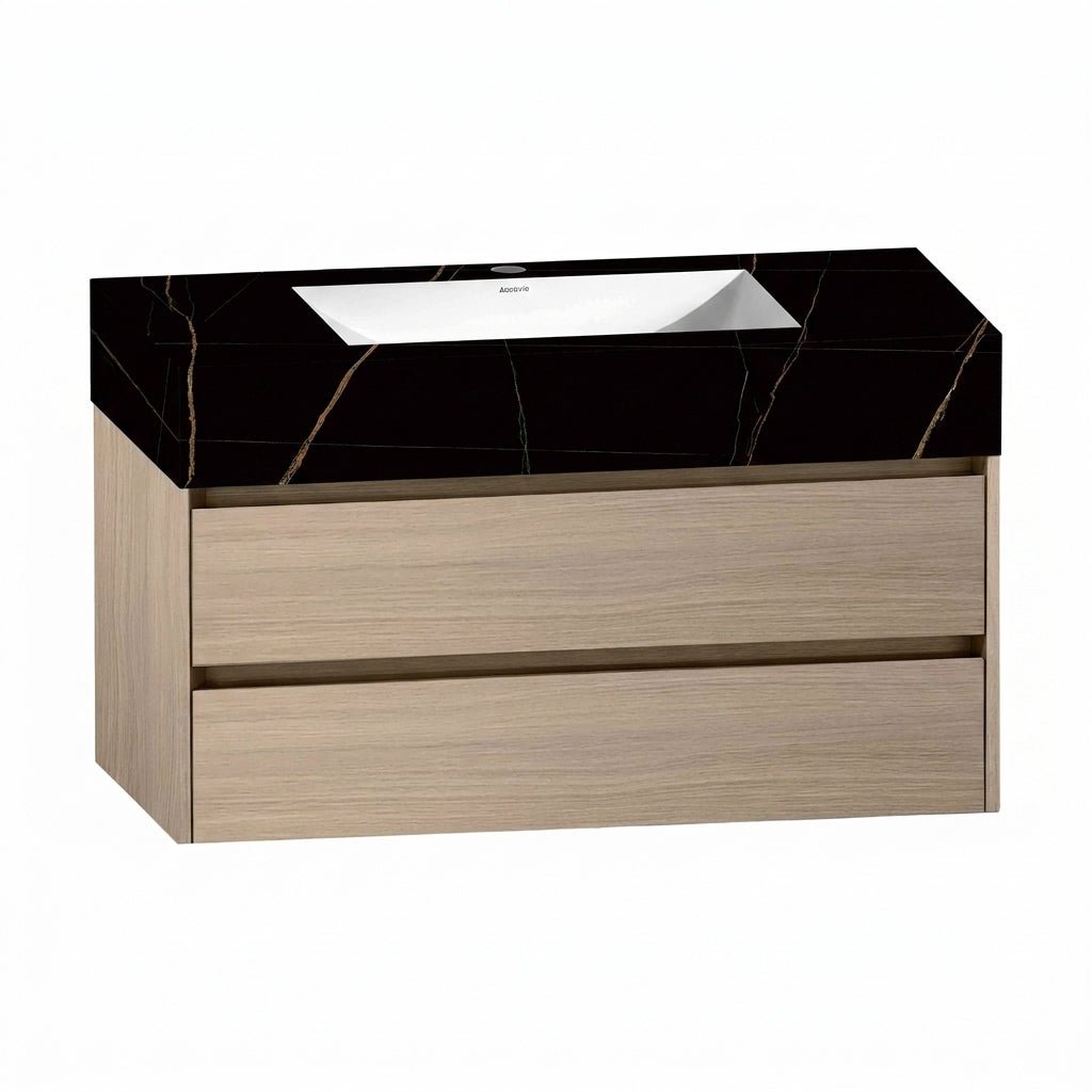 40" Sintered Stone Top with 2 Drawers Floating Bathroom Vanity