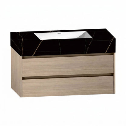 40" Sintered Stone Top with 2 Drawers Floating Bathroom Vanity