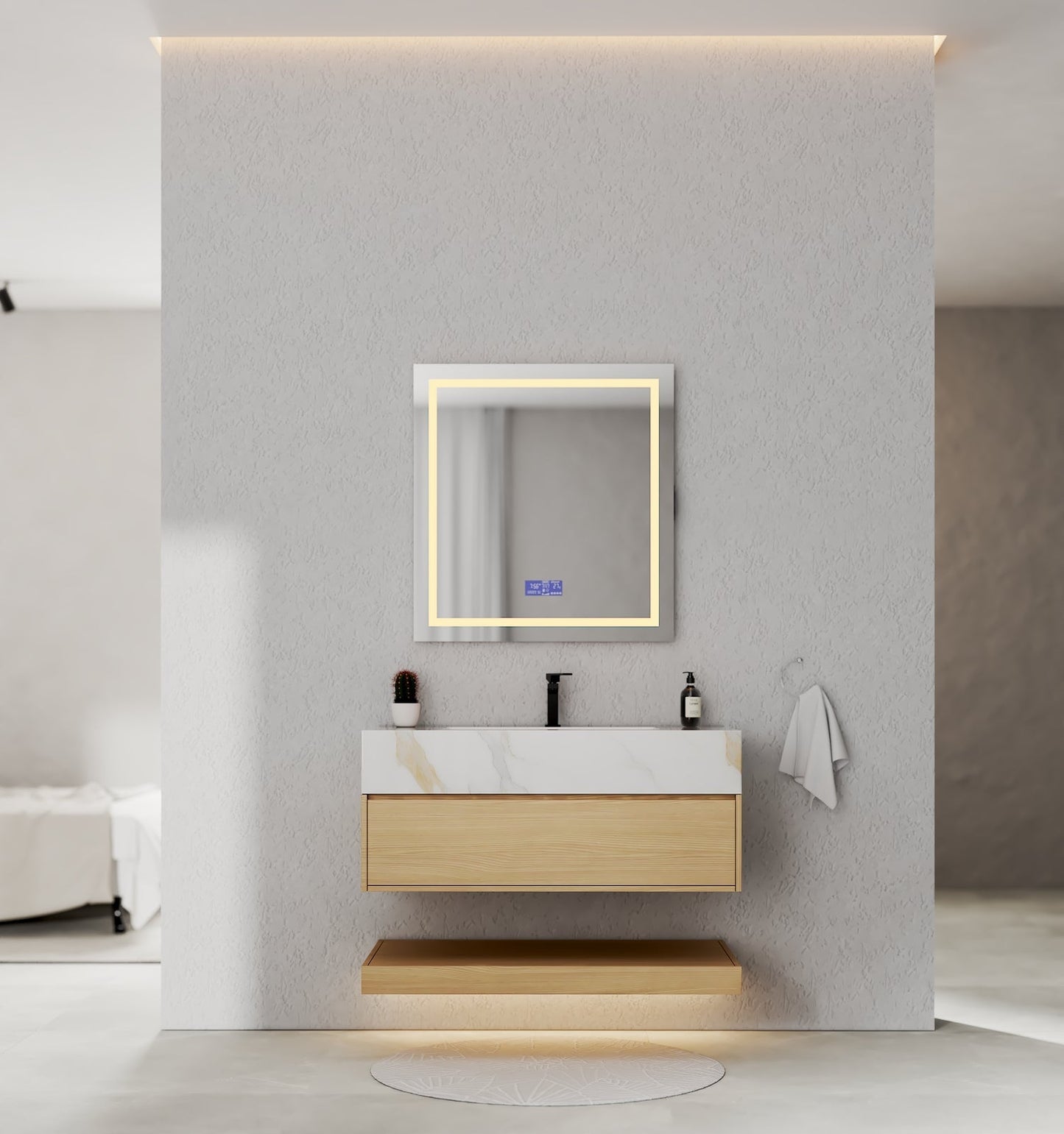 40" Nature Oak Hotel-Style Floating Bathroom Vanity (Cabinet Only)