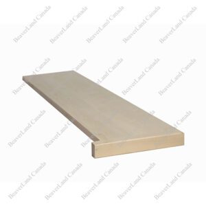 Available in 42”, 48” Square Edge Treads with Front Return, Open on Left Side Maple (ST201-L)