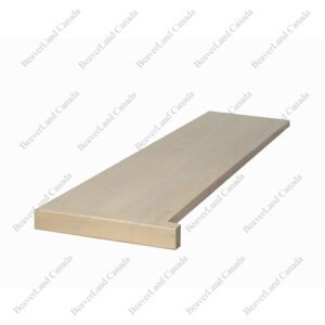 Available in 42”, 48” Square Edge Treads with Front Return, Open on Right Side Maple (ST201-R)