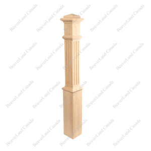 Fluted 6-1/4”*6-1/4”*55” Red Oak 30Pcs/Skid (PB101-6291F)