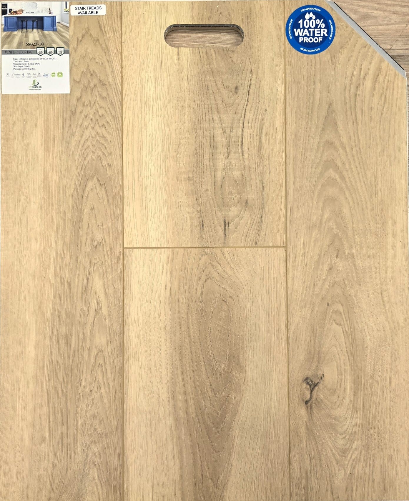 58023-10 EVERGREEN 6.5mm Drop Lock SPC 9" Luxury Vinyl