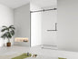 F&D Frameless Shower Glass Door - Matt Black (FDB4872)