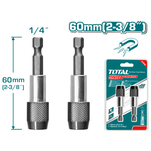 2 PCSX2-3/8" Screwdriver bit holder with release set (TAC462601)