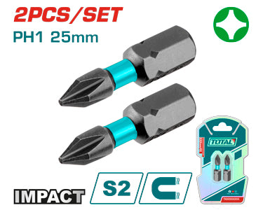 2PCS PH1X1" Impact screwdriver bits set (TACIM71PH125)
