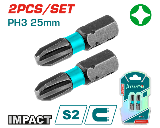 2PCS PH3X1" Impact screwdriver bits set (TACIM71PH325)