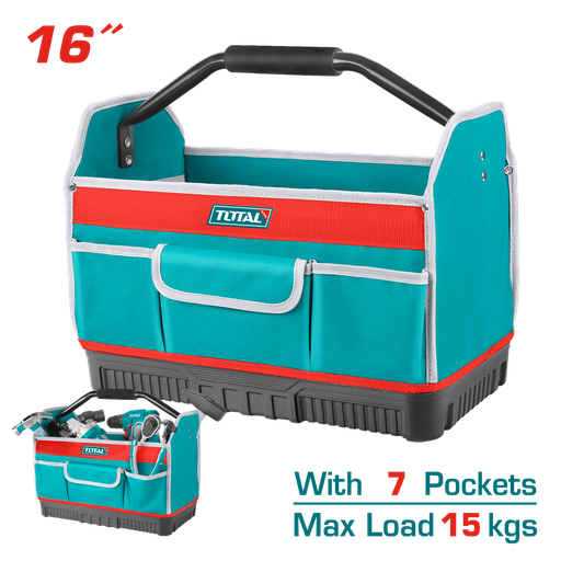 16" Industrial Tool bag with metal handle(7 Pockets) (THT36L03)