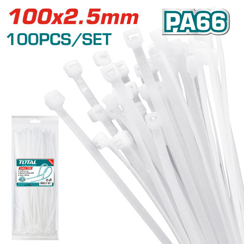 4" Nylon Cable Ties White (100-Pack) (THTCT1001)