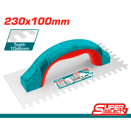 9"X4" Plastering trowel with teeth (THTT952316)