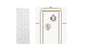 F&D 6 Panel Textured Hollow Core Door With U Channel (door201)
