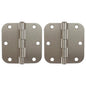 2PC Door Hinge 3in x 3in Round Corner 5/8in (8674648)