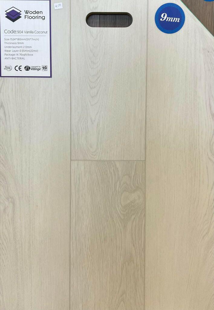 904 Vanilla Coconut - Woden Flooring SPC Vinyl 9mm Collection