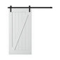 F&D 1 Panel White Solid Core Primed Barn Door (Z-Style) (BD-001)
