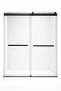 F&D Double Sliding Shower Glass Door - Matte Black (DSGD-01-MB)