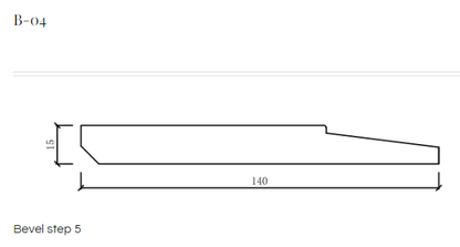 Baseboards 5" and 7" Bevel Step - Toucan