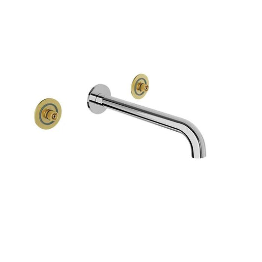 Baril Air Wall Mounted 8 inch C/C Lavatory Faucet - Drain Not Included (Without Handle)