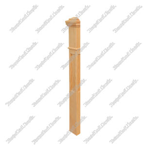 Plain 3 1/2”*48” Half Post Red Oak 10Pcs/Pack (HPM102-BN348RC)