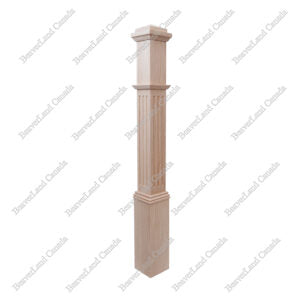 Pyramid Cap 5”*5”*48” Red Oak 40Pcs/Skid (PM102-BN5-48SF)