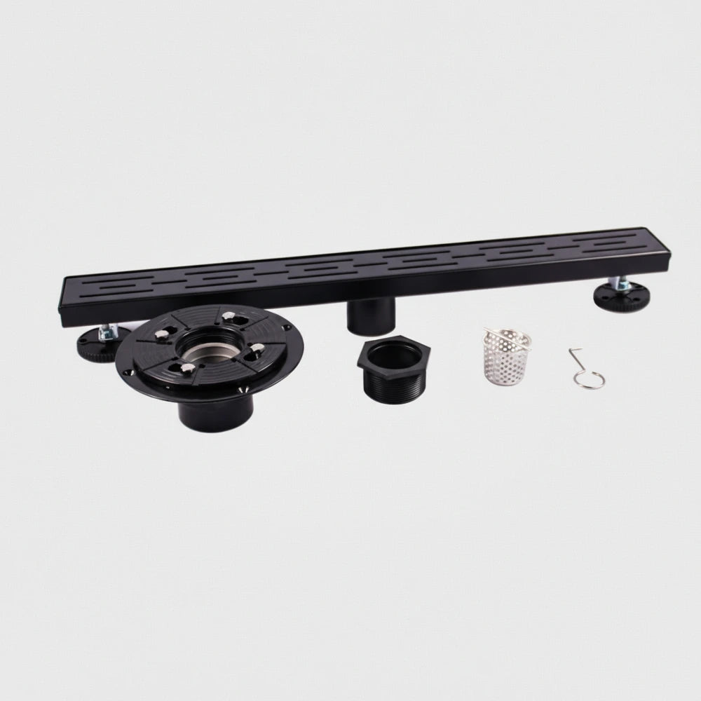 Linear Drain 24 inch + Black Base (ZM24C16)