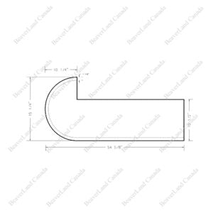 Standard Buno Square Edge With the Return Open Left Maple 76pcs/skid (ST201-BL)