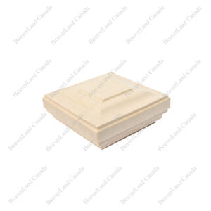 Post Cap #2 F-126 Series Flat Cap 3”, 3-1/2” Maple (PC202)