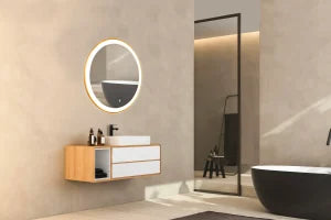 Carat - Aqua Mirrors Round Framed Front-lit LED Mirror