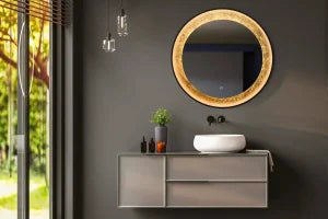 Clara - Aqua Mirrors Cylindrical Framed LED Mirror