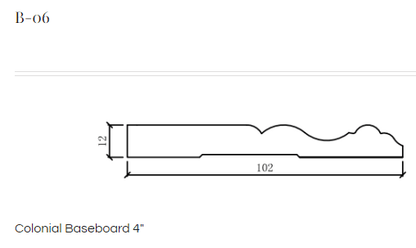 Baseboards 5" and 4"  Colonial - Toucan
