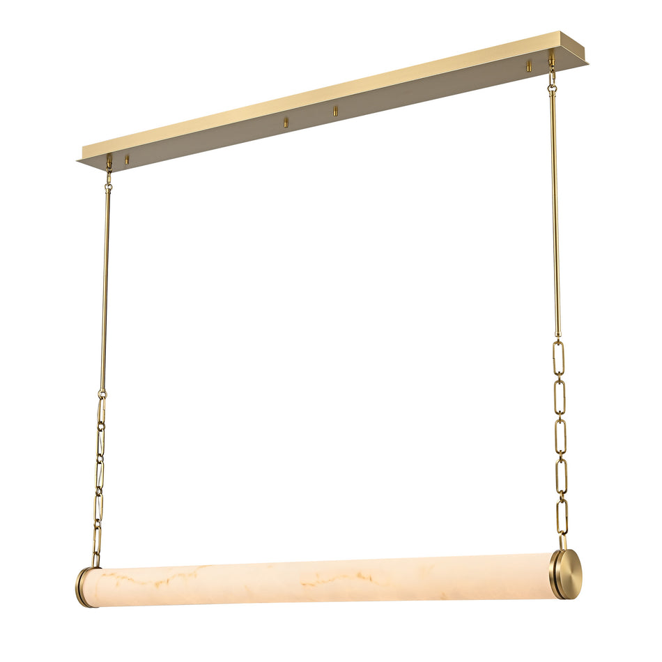 Orvana 54" Linear Pendant in Brass & Champagne