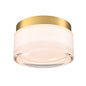 Ruffle Flush Mount in Champagne with Vodka Ice Glass