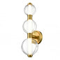 Glimmer Sconce, Brass w/pumpkin glass
