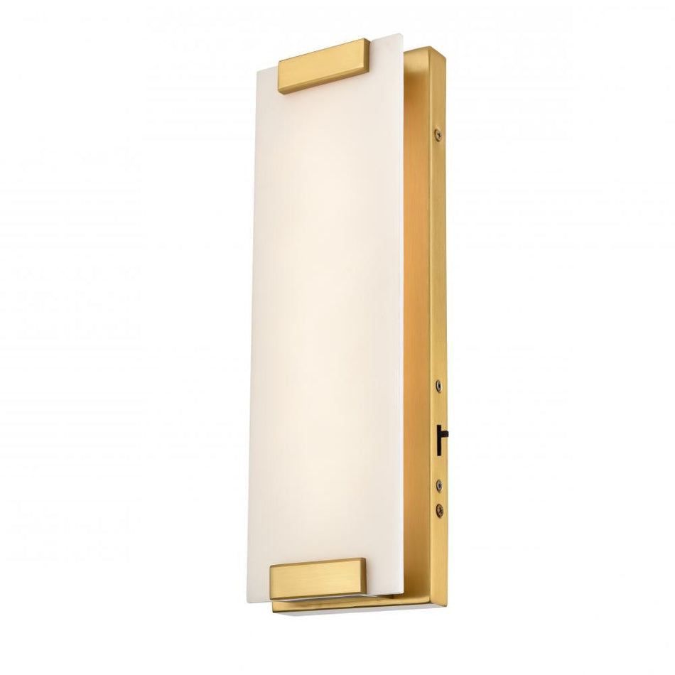 Torrance CCT Sconce, Brass with no vein alab.