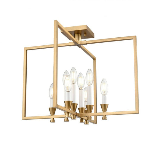 Carisbrooke 21" Semi-flush, Brass