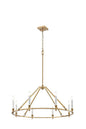 Carisbrooke 34" Chandelier, Brass