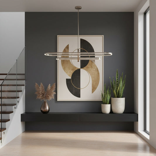 Ultra Modern Perigee LED Integrated Linear Pendant in Buffed Nickel