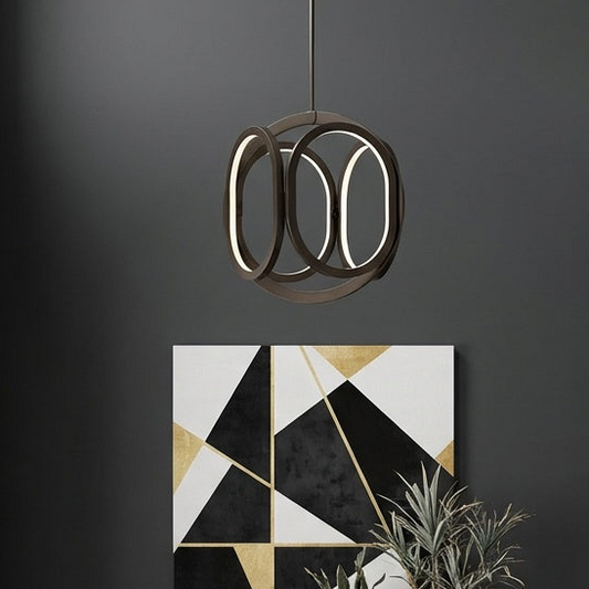 Ultra Modern Perigee LED Integrated 18 Inch Foyer Pendant in Graphite