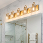 Classic Emma collection 5 Light Vanity in Brass