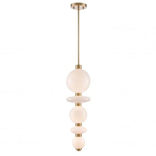 Corsair CCT Pendant, Brass w/True Opal Gl.