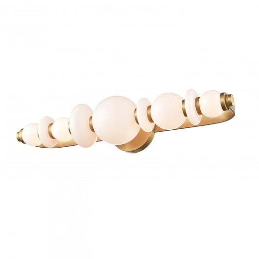 Corsair 24" Sconce/Vanity, Brass w/True Opal