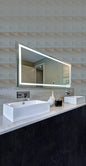 Deluxe Collection - Aqua Mirrors Rectangular Frameless Front-Lit LED Mirror