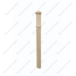 F1 Fluted 3 1/2”*48” Half Post Red Oak 12Pcs/Pack (HPF101)