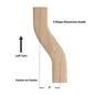 S Shape 3” Left Red Oak 12Pcs/Box (F103-HB3LS)