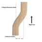 S Shape 3” Right Red Oak 12Pcs/Box (F102-HS2#3RS)