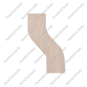 S Shape 3” Left Red Oak 12Pcs/Box (F102-HS2#3LS)