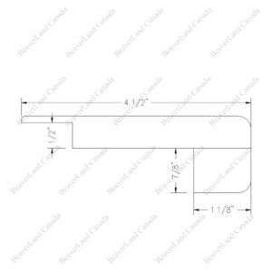 4-1/2”*1/2”(overlap) Square Edge With the Return Connect to 12mm Laminate Solid White Oak (SN302-SL)