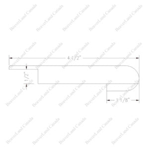 4 1/2”*1/2”(overlap) Round Edge With the Return Connect to 12mm Laminate Solid White Oak (SN302-RL)