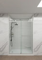 Atlantic Series Shower Door: LP-140 - Aqua Mirrors Shower Door