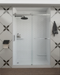 Atlantic Series Shower Door: LP-209 - Aqua Mirrors Shower Door
